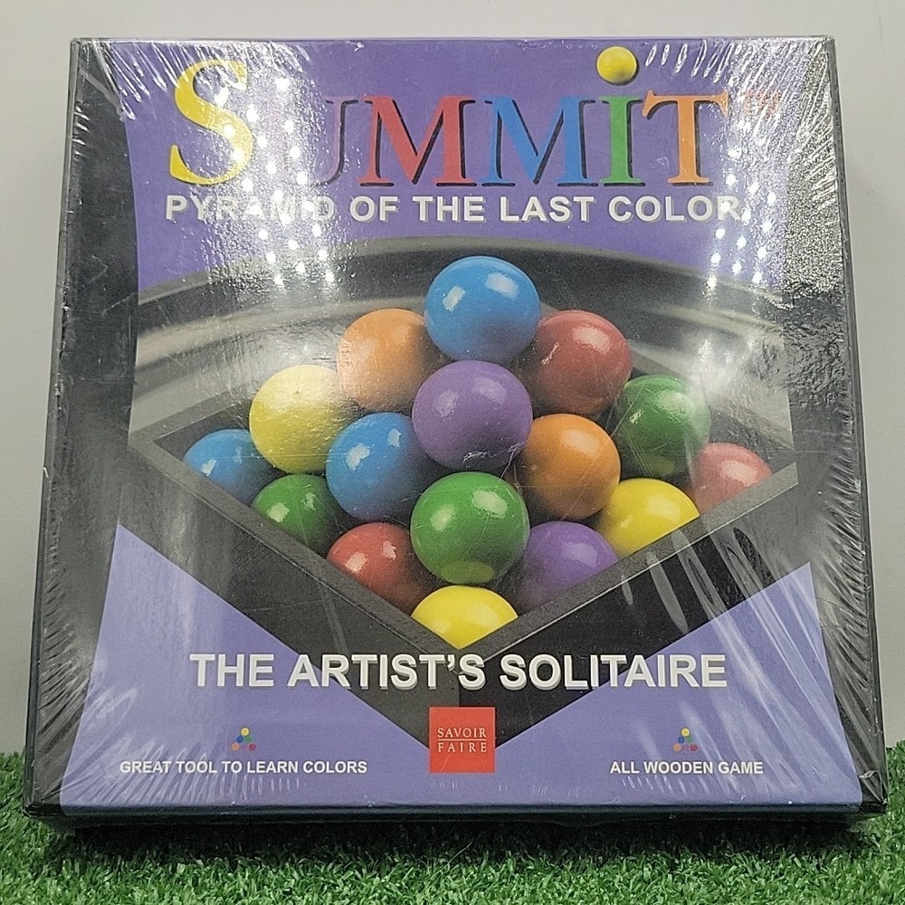 Summit Pyramid‎ of the Last Color - The Artist's Solitaire Game New Made of Wood